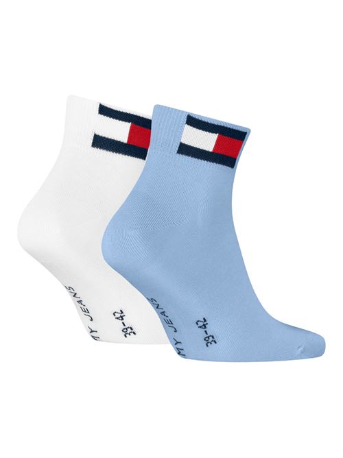 Calzino bianco/celeste 2 paia in cotone Tommy Jeans | 701228223008
